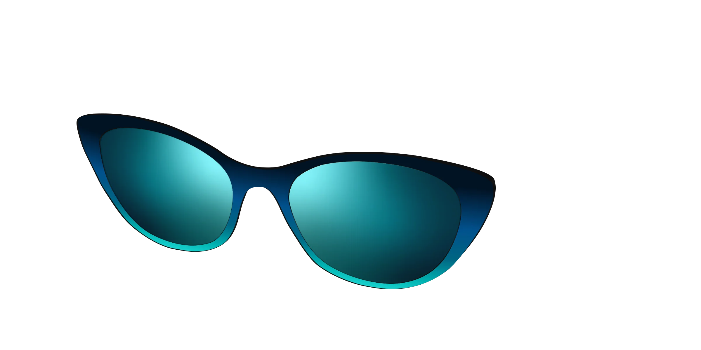 The Polarized Royal Blue to Seafoam Gradient Sun Top - Image 24