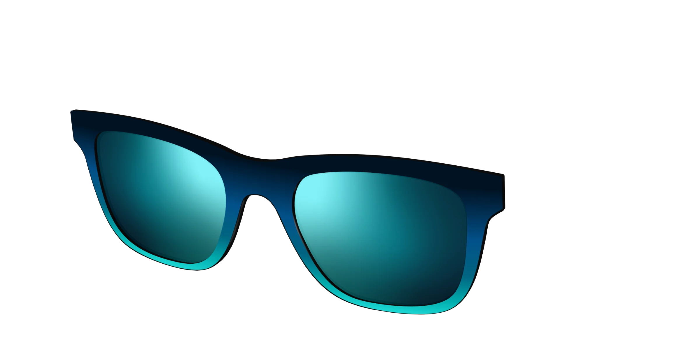 The Polarized Royal Blue to Seafoam Gradient Sun Top - Image 28